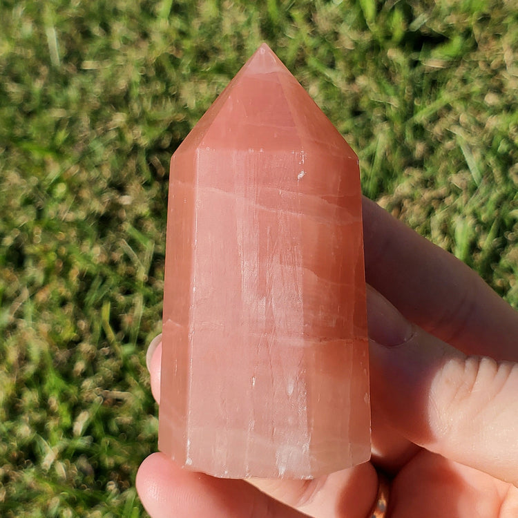 Pink Calcite Tower Generator Crystals Collectible Rocks B