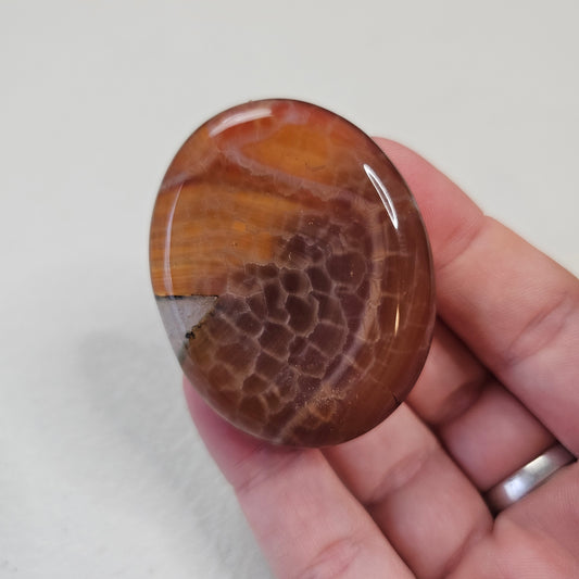 Fire Agate Worry Pocket Stone Crystals Stones BONUS INFO CARD Gifts