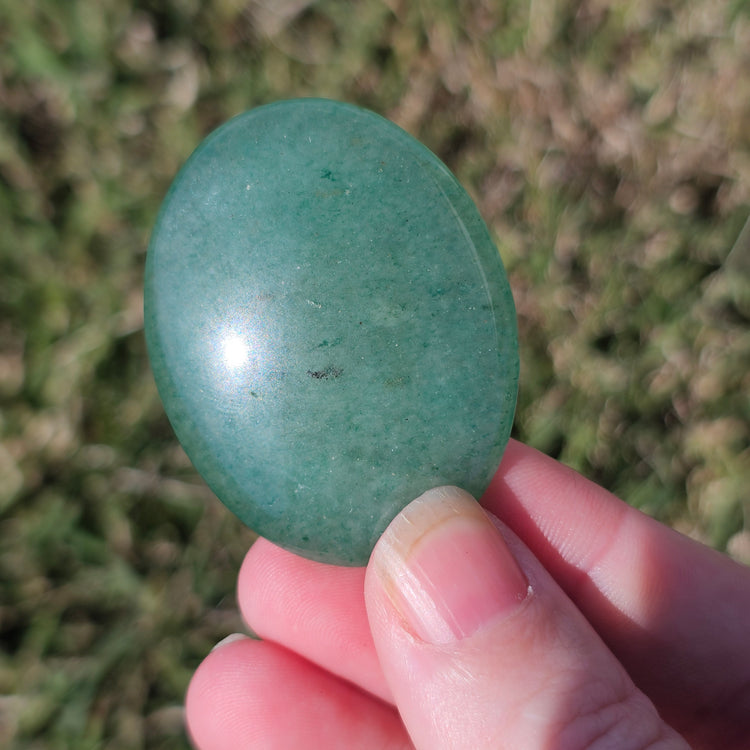 Green Aventurine Worry Stone Beautiful Crystals Mineral BONUS Info Card Gifts