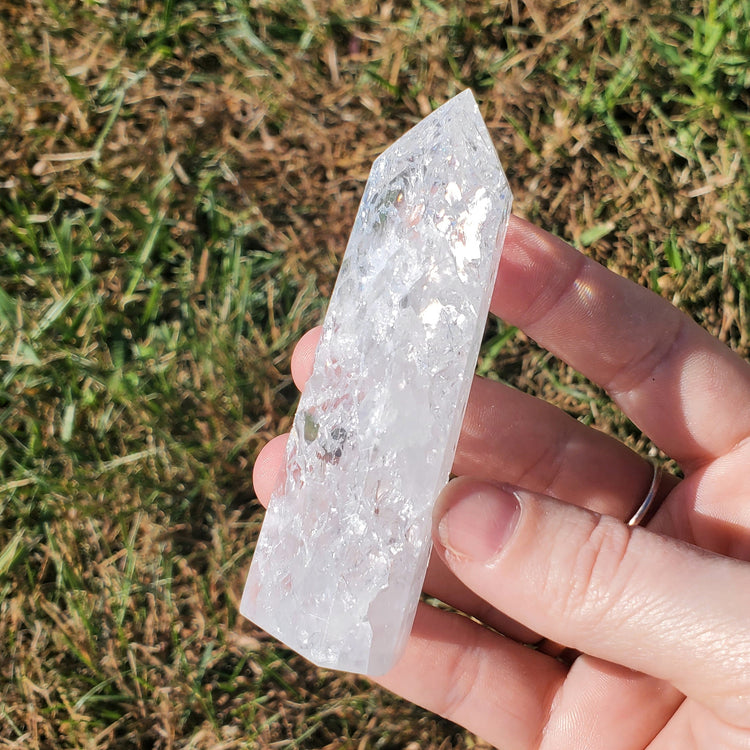 Crackle Quartz Generator Tower BONUS INFO CARD Crystals Collectible