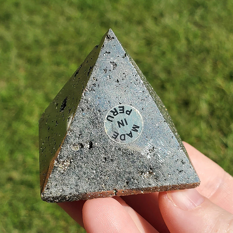 Pyrite Pyramid Carving Sparkling Crystals Polished Minerals Stones Gifts