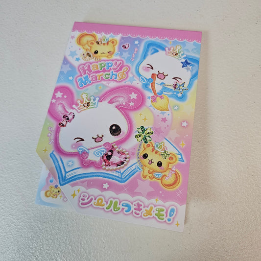 Happy March Large Memo Pad Sticker Page Kamio Kawaii Japan