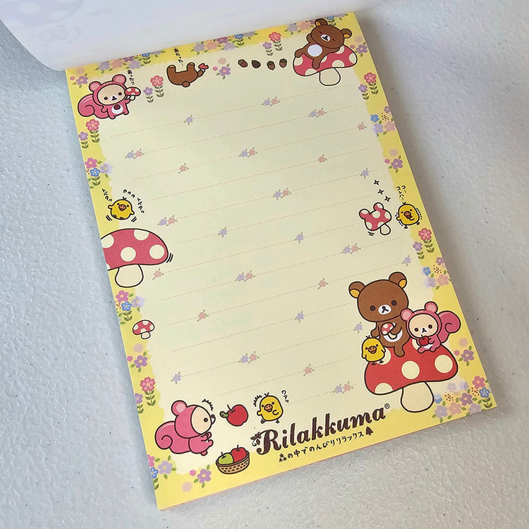Rilakkuma Large Memo Pad Sticker Page Kawaii Stationery Notepad Collectible Used