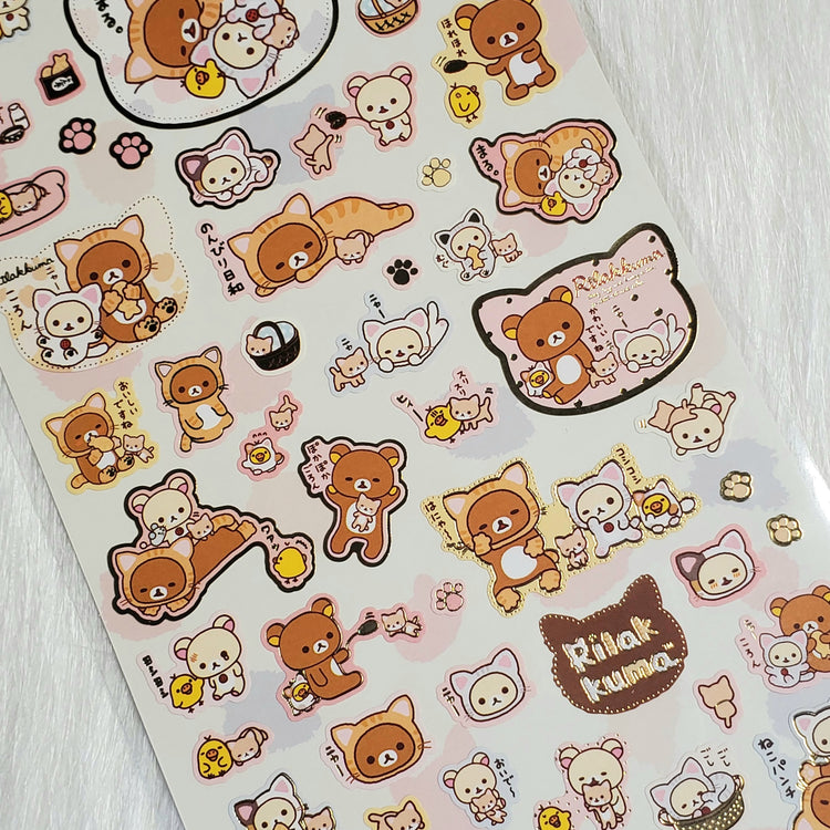 San-x Rilakkuma Stickers Sticker Sheet Kawaii Japan Collectible Cute Gifts