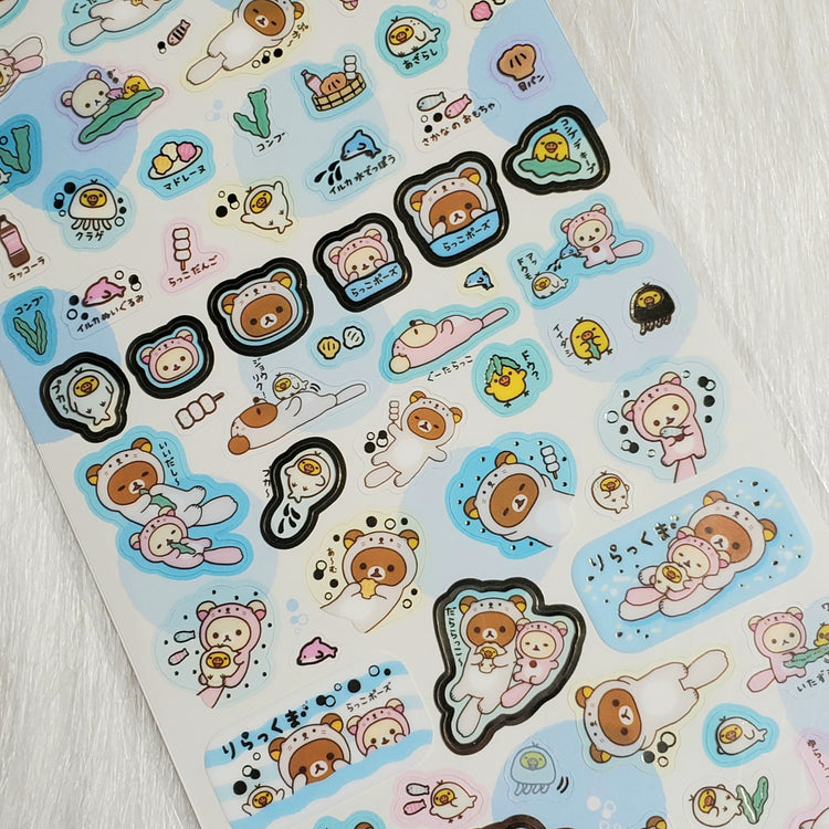 San-x Rilakkuma Stickers Sticker Sheet Kawaii Japan Collectible Cute Gifts