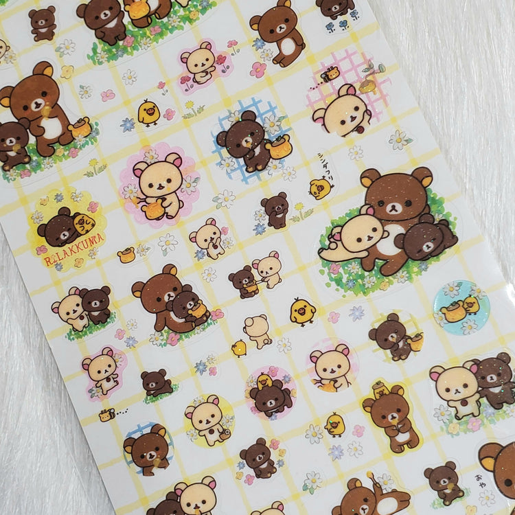 San-x Rilakkuma Honey Forest Stickers Sticker Sheet Kawaii Japan Collectible