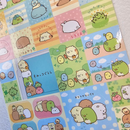 Sumikko Gurashi Sticker Sheet Kawaii Stationery Collectible Gifts