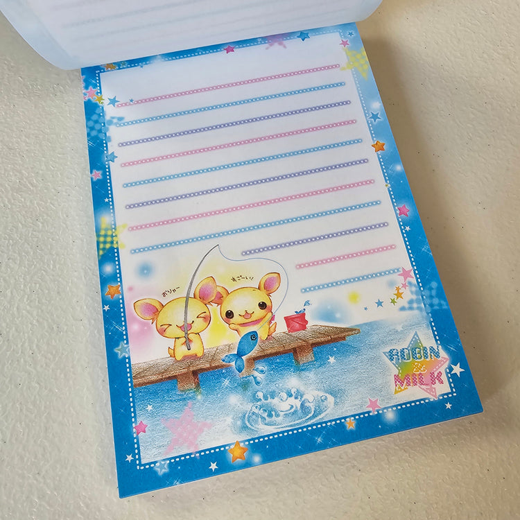 Robin & Milk Large Memo Pad Kawaii Stationery Notepad Collectible
