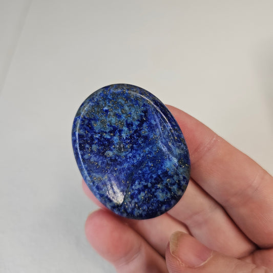 Lapis Lazuli Worry Pocket Stone Pyrite Crystal BONUS Info Card Gifts