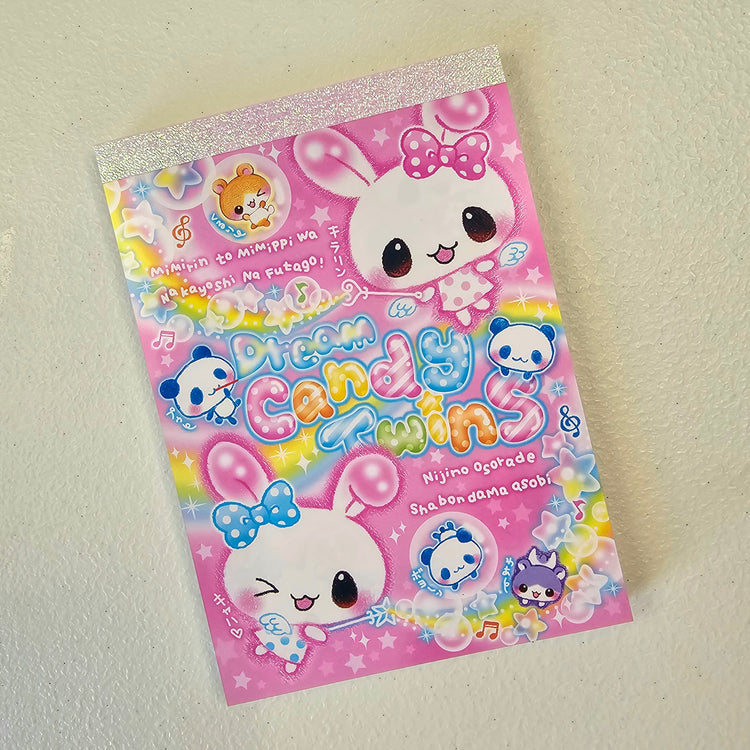 Dream Candy Twins Memo Pad Kawaii Stationery Collectible Gifts