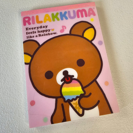 Rilakkuma Large Memo Pad Sticker Page Kawaii Stationery Notepad Collectible