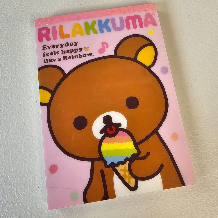 Rilakkuma Large Memo Pad Sticker Page Kawaii Stationery Notepad Collectible
