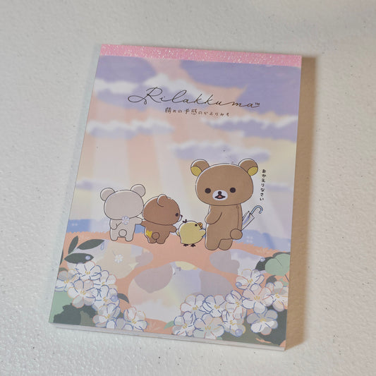 San-x Rilakkuma Korilakkuma Large Memo Pad Kawaii Japan