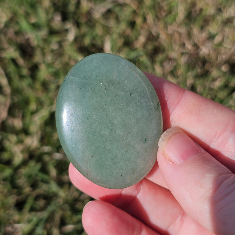 Green Aventurine Worry Stone Beautiful Crystals Mineral BONUS Info Card Gifts