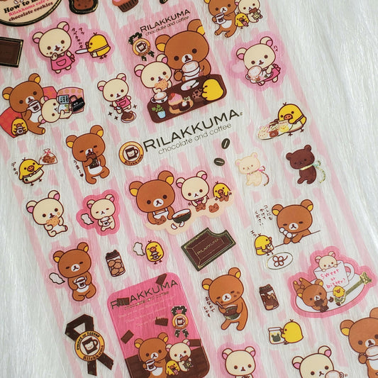 San-x Rilakkuma Sweet Stickers Sticker Sheet Kawaii Japan Collectible Gifts