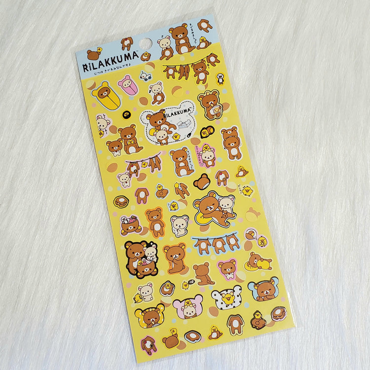 San-x Rilakkuma Stickers Sticker Sheet Kawaii Japan Collectible Cute Gifts