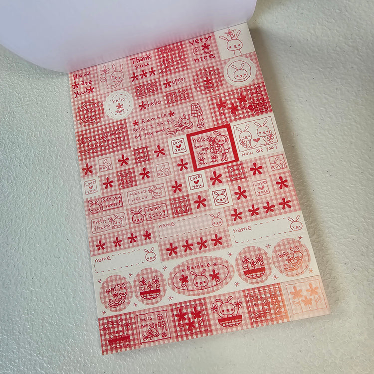 Ramble Large Memo Pad Sticker Page Kawaii Stationery Notepad Collectible