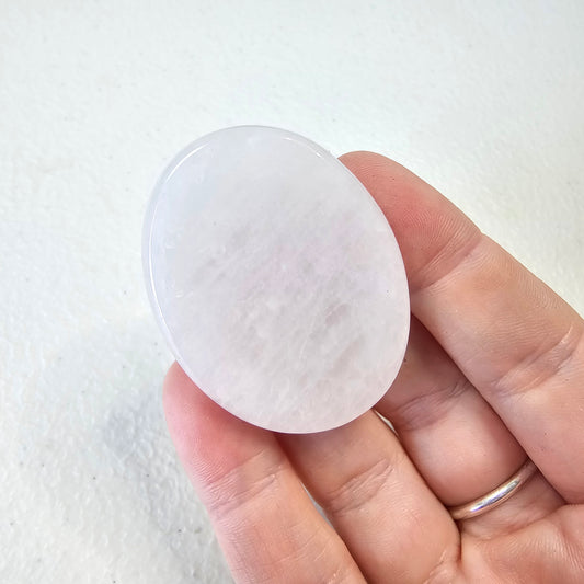 Clear Quartz Worry Pocket Stone Crystal BONUS Info Card Gifts