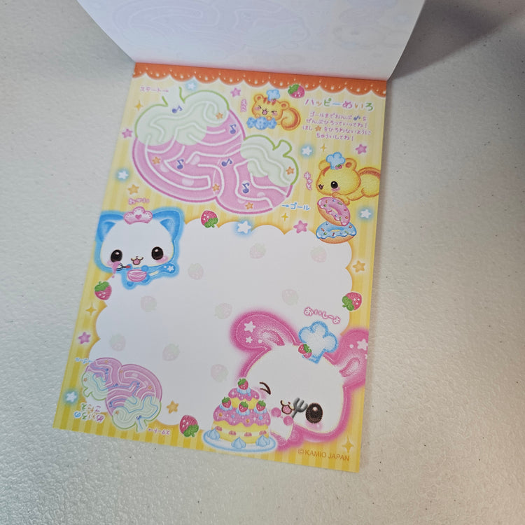 Happy March Large Memo Pad Sticker Page Kamio Kawaii Japan