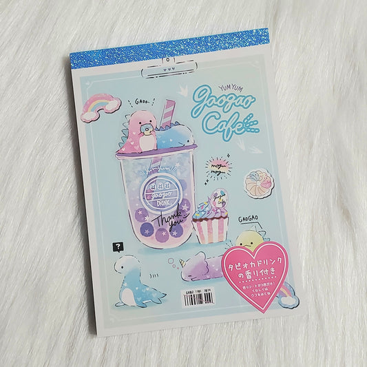Gaogao Cafe Dino Large Memo Pad Scented Q-lia Kawaii Japan Stationery Cute Gifts