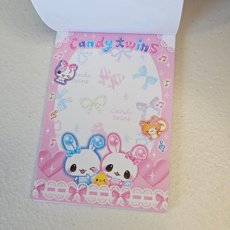 Candy Twins Mini Memo Pad Kawaii Stationery Collectible Gifts