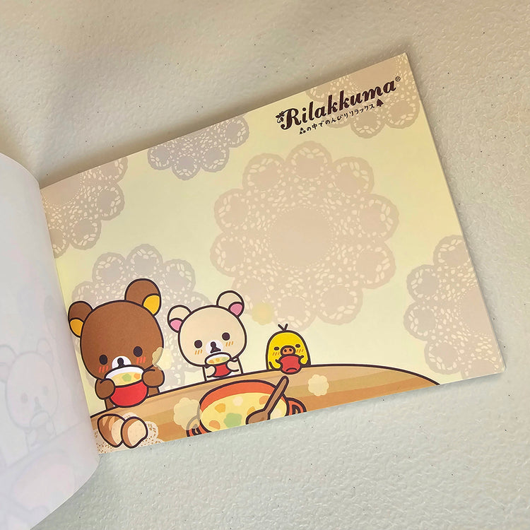 Rilakkuma Large Memo Pad Sticker Page Kawaii Stationery Notepad Collectible Used