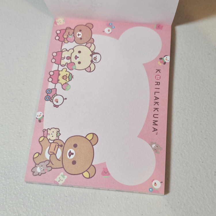 San-x Rilakkuma Korilakkuma Large Memo Pad Kawaii Japan