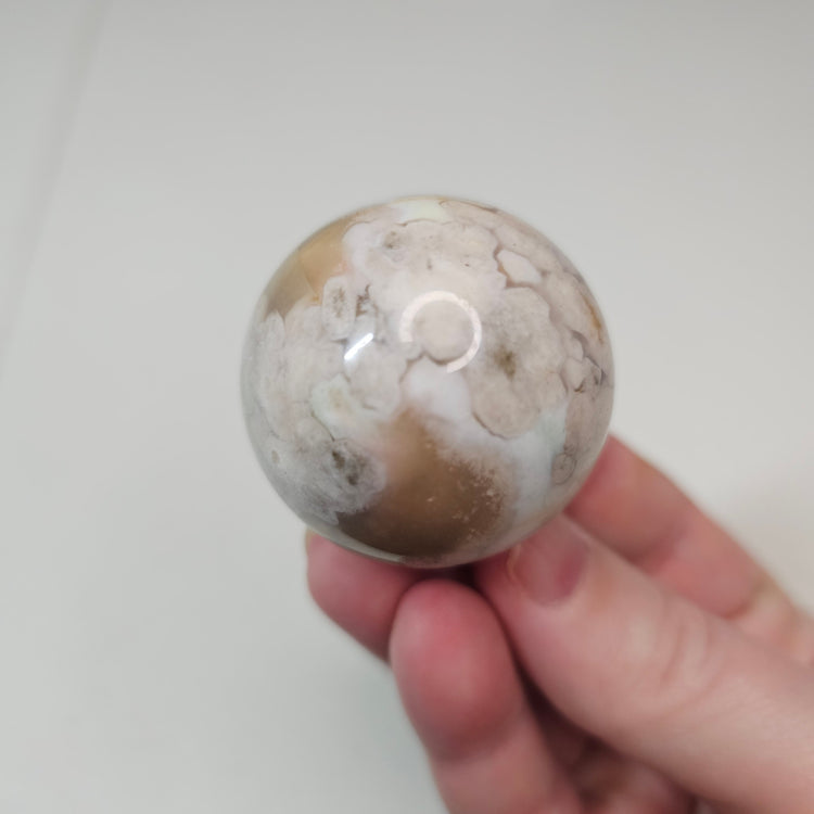 Green Flower Agate Sphere High Quality Collectible