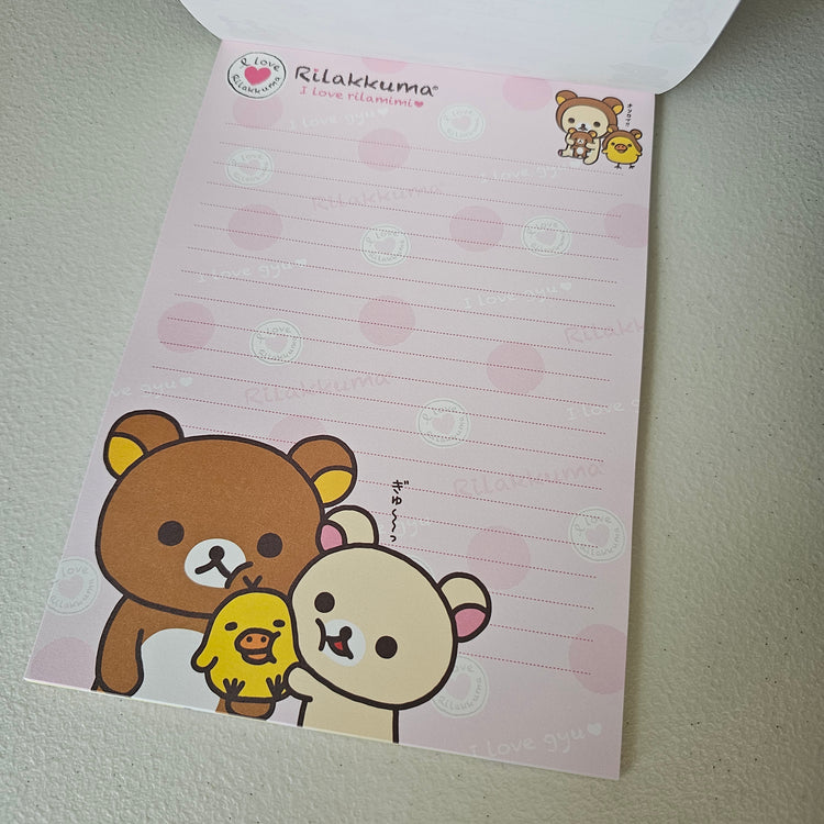 San-x Rilakkuma Large Letter Pad Kawaii Japan Stationery Collectible Gifts