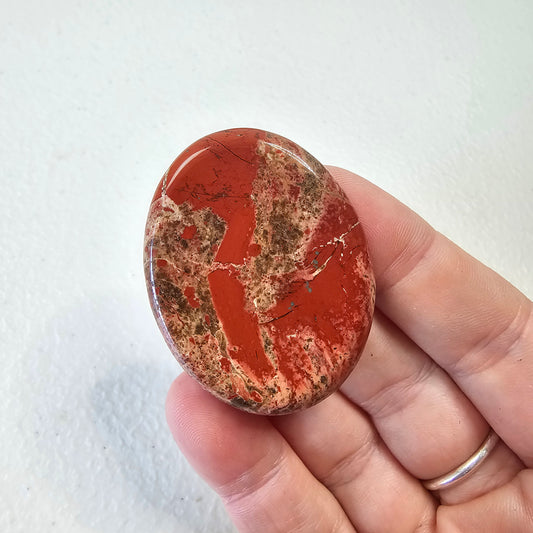 Red Jasper Worry Pocket Stone Beautiful Crystals BONUS Info Card Gifts