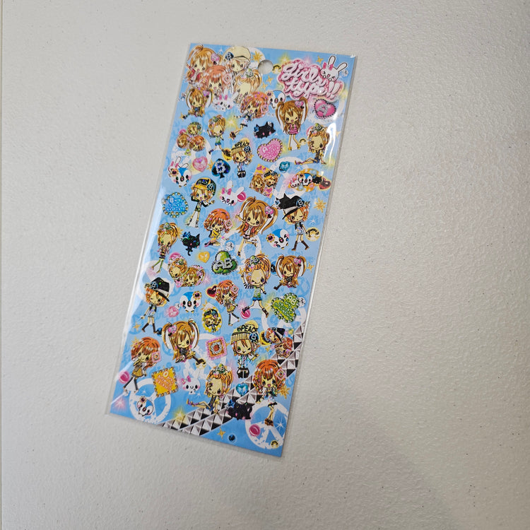 Kawaii Girls Stickers Sticker Sheet Vintage Japan Collectible Cute Gifts