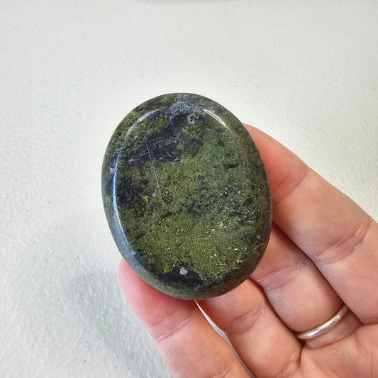 Dragon Blood Jasper Worry Pocket Stone Crystals Mineral Natural BONUS Info Card