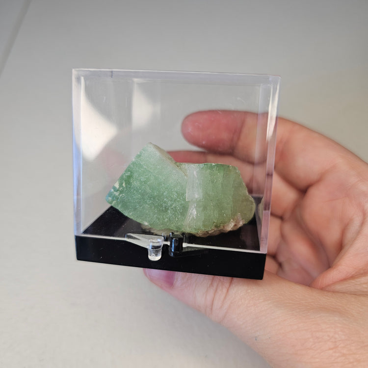 Green Apophyllite Crystals Minerals Thumbnails Natural Specimen Collectible