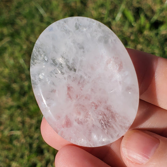 Clear Quartz Beautiful Worry Pocket Stone Crystals Mineral Stones Natural BONUS Information Card Metaphysical Gifts