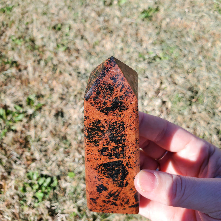 Mahogany Obsidian Tower Obelisk Crystal Gift Gorgeous Quality Collectible