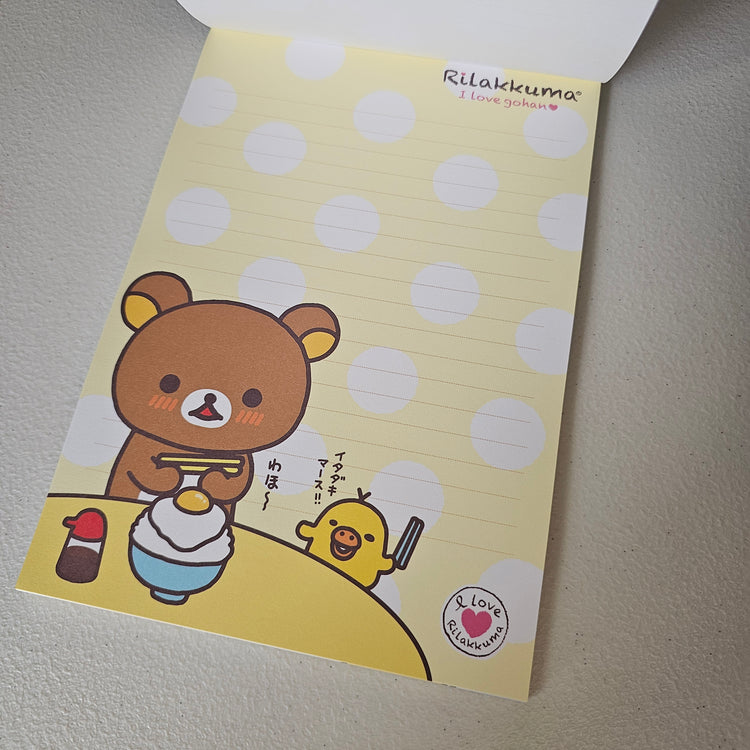 San-x Rilakkuma Large Letter Pad Kawaii Japan Stationery Collectible Gifts