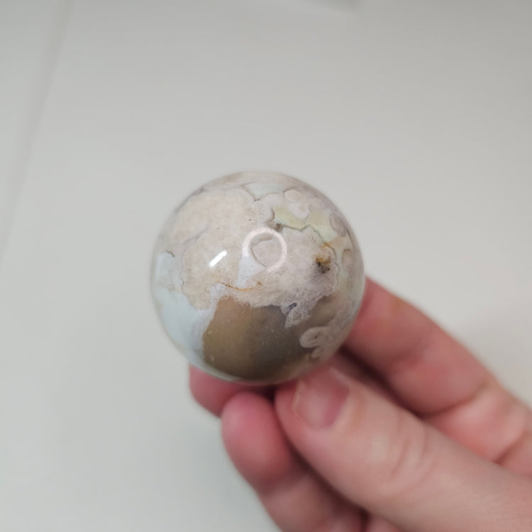 Green Flower Agate Sphere High Quality Collectible