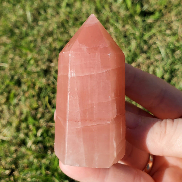 Pink Calcite Tower Generator Crystals Collectible Rocks B