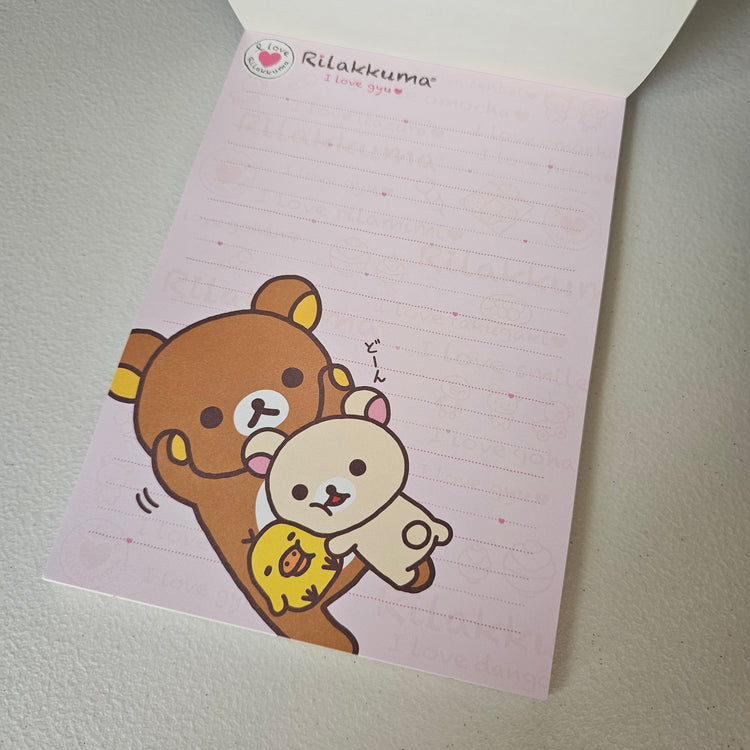 San-x Rilakkuma Large Letter Pad Kawaii Japan Stationery Collectible Gifts