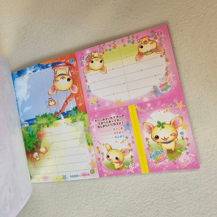 Robin & Milk Large Memo Pad Kawaii Stationery Notepad Collectible