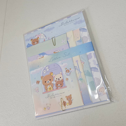 Rilakkuma Rainbow Sky Letter Set Stationery Kawaii Japan Mail Writing Collectible Gifts