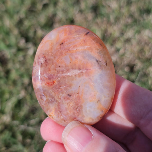 Fire Agate Worry Pocket Stone Crystals Stones BONUS INFO CARD Gifts