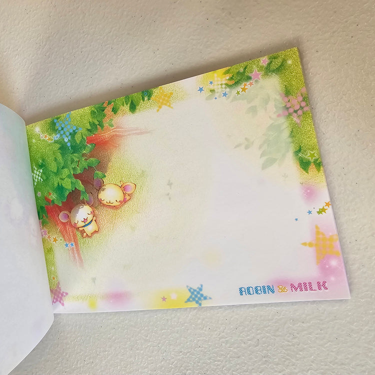 Robin & Milk Large Memo Pad Kawaii Stationery Notepad Collectible