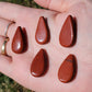 Red Jasper Cabochons Bundle (5) Tear Drop Crystals Wire Wrapping BONUS INFO CARD