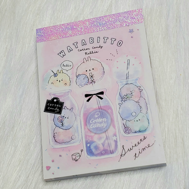 Watabitto Cotton Candy Mini Memo Pad Stationery Collectible Gifts