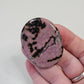 Rhodonite Handcrafted Thumb Pocket Worry Stone Anxiety Relief BONUS Info Card