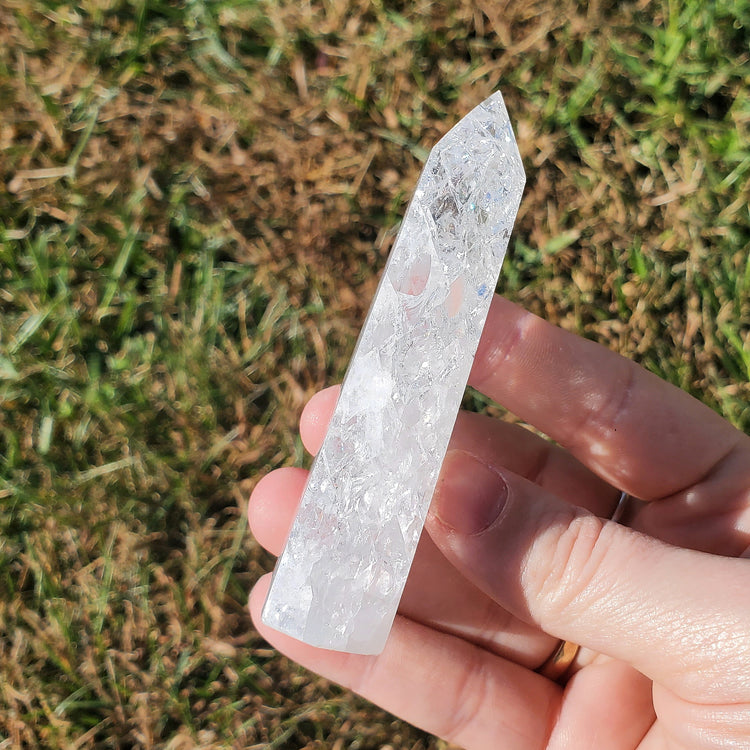 Crackle Quartz Generator Tower BONUS INFO CARD Crystals Collectible