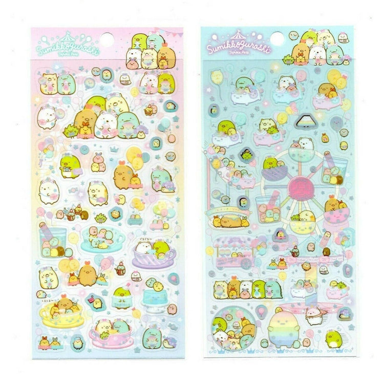 San-x Sumikko Gurashi Tapioca Park Sticker Sheet stickers Japan LOT (2)