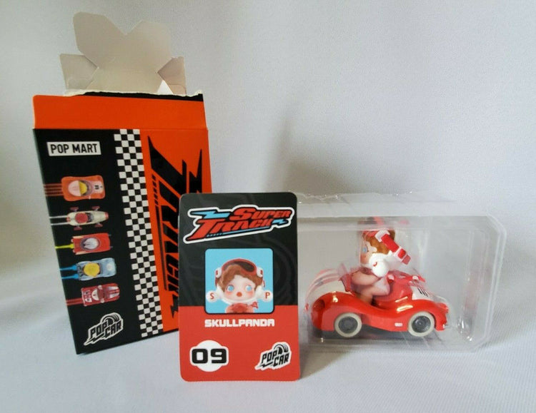 SkullPanda Pop Mart Super Track 70's Racer Designer Art Toy Mini Figure Rare