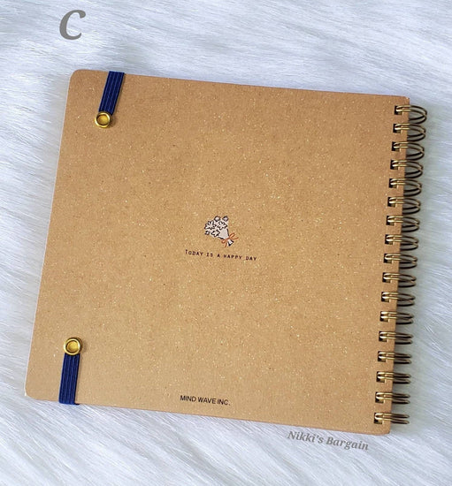 Mind Wave Cat Flowers Journal Brown Kraft Pages Scrapbook Notebook Back To  School Spiral Notes Kawaii Organization Happy Day